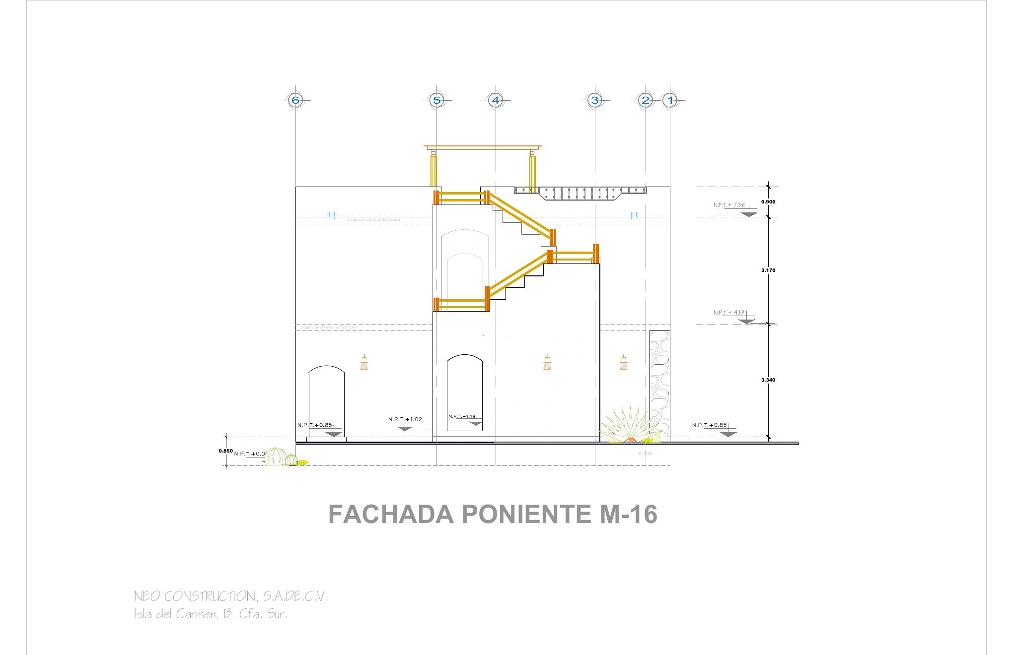 Residencia M-16 — Fachada poniente