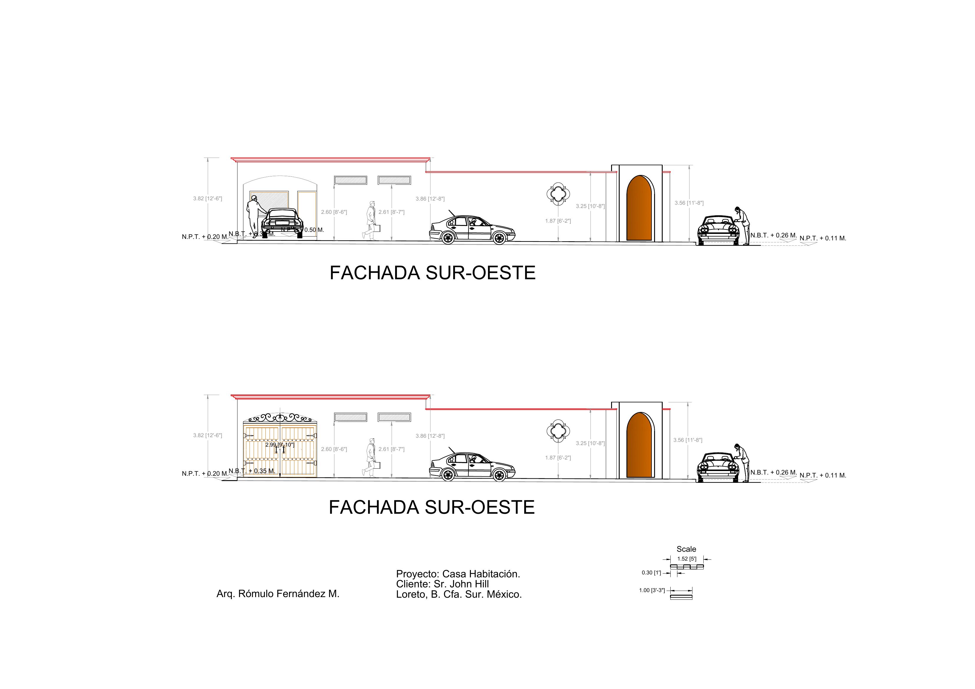 Casa Hill — Fachadas sur-oeste
