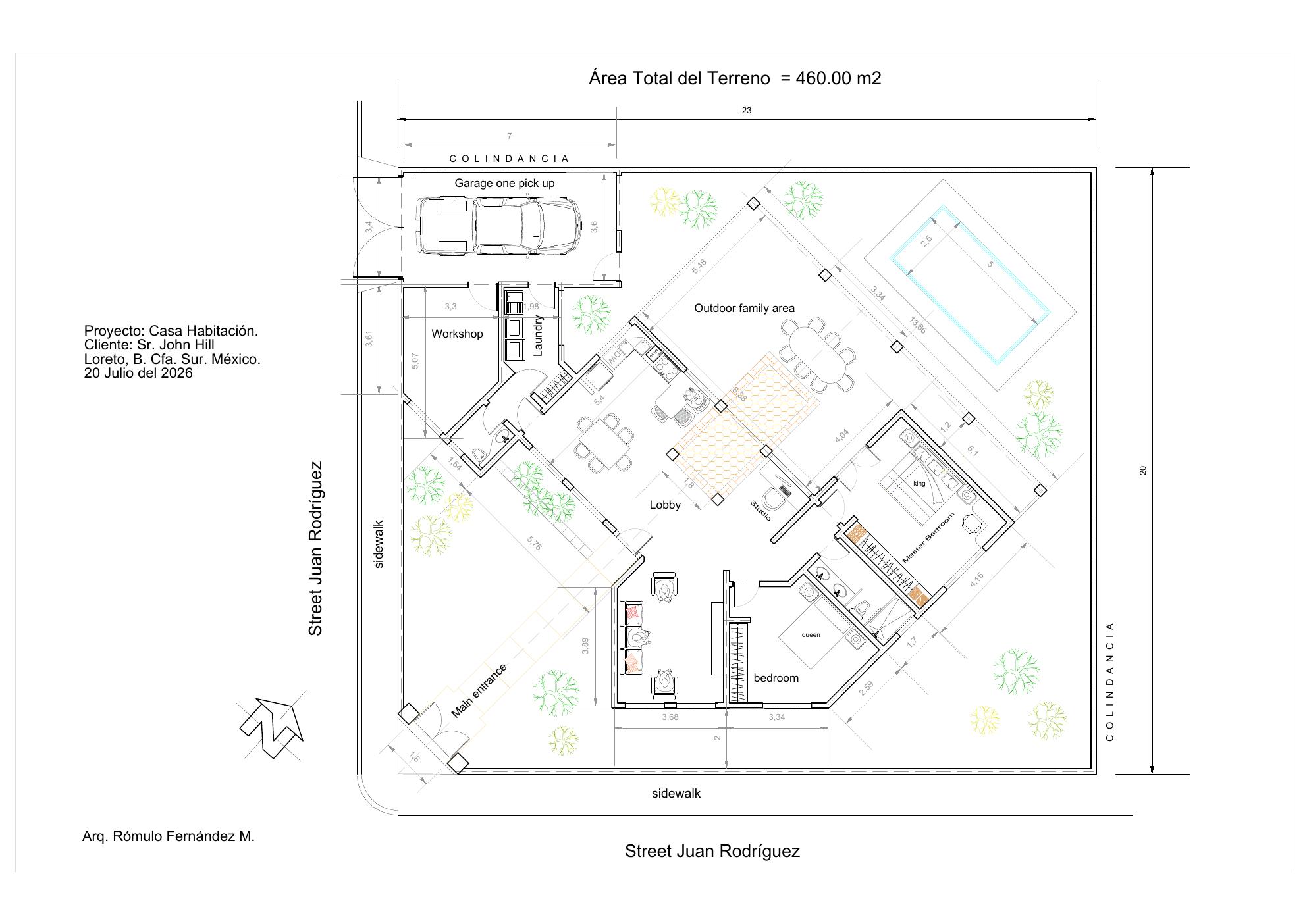 Casa Hill — Planta arquitectónica